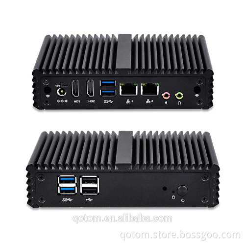 x86 Mini PC Fanless Qotom pfsense mini itx firewall N3150 Ubuntu micro pc industrial Mini Computer SIM slot 12V thin client